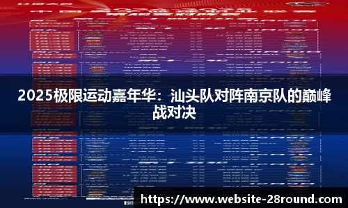 2025极限运动嘉年华：汕头队对阵南京队的巅峰战对决